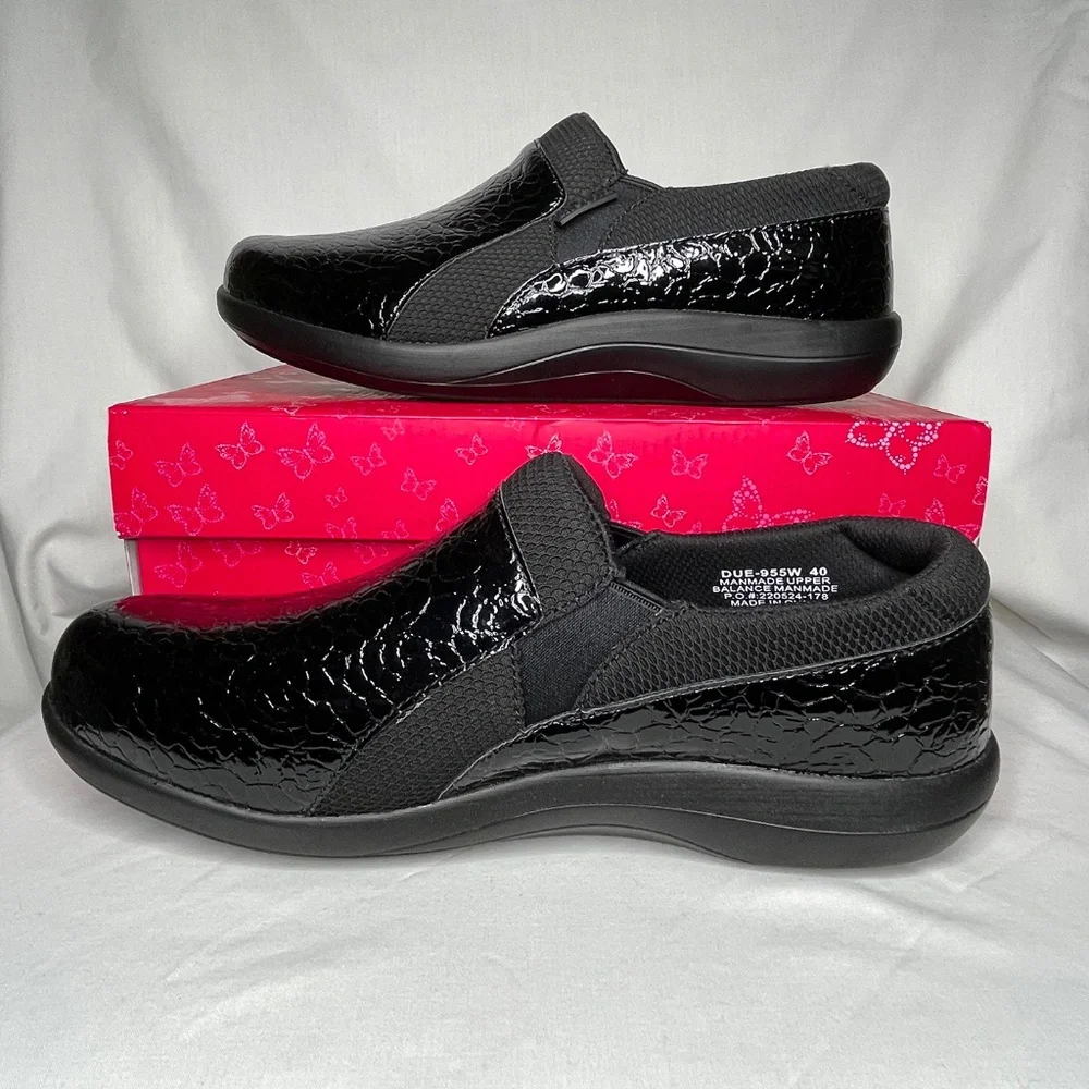 Alegria Duette Flourish Clog Slip On Black Patent Leather - Picture 2 of 10